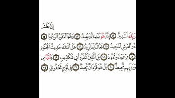 سورة البروج 3 القسم الثالث تكرار كيفي من .. إن بطش ربك لشديد  .. إلى .. في لوح محفوظ