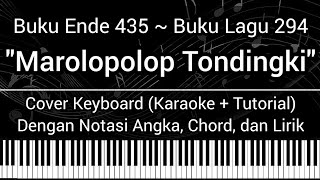 BE 435 - Marolop-Olop Tondingki (Not Angka Chord Lirik) Cover Keyboard (Karaoke Tutorial) Buku Ende