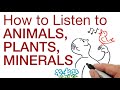 How to listen to animals, plants and minerals by Hans Wilhelm