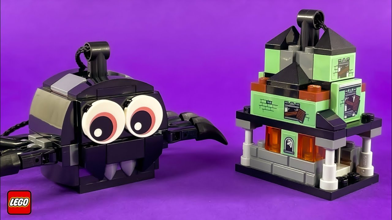 SPIDER & HAUNTED HOUSE: LEGO Halloween | Stop-Motion Time-lapse Build 
