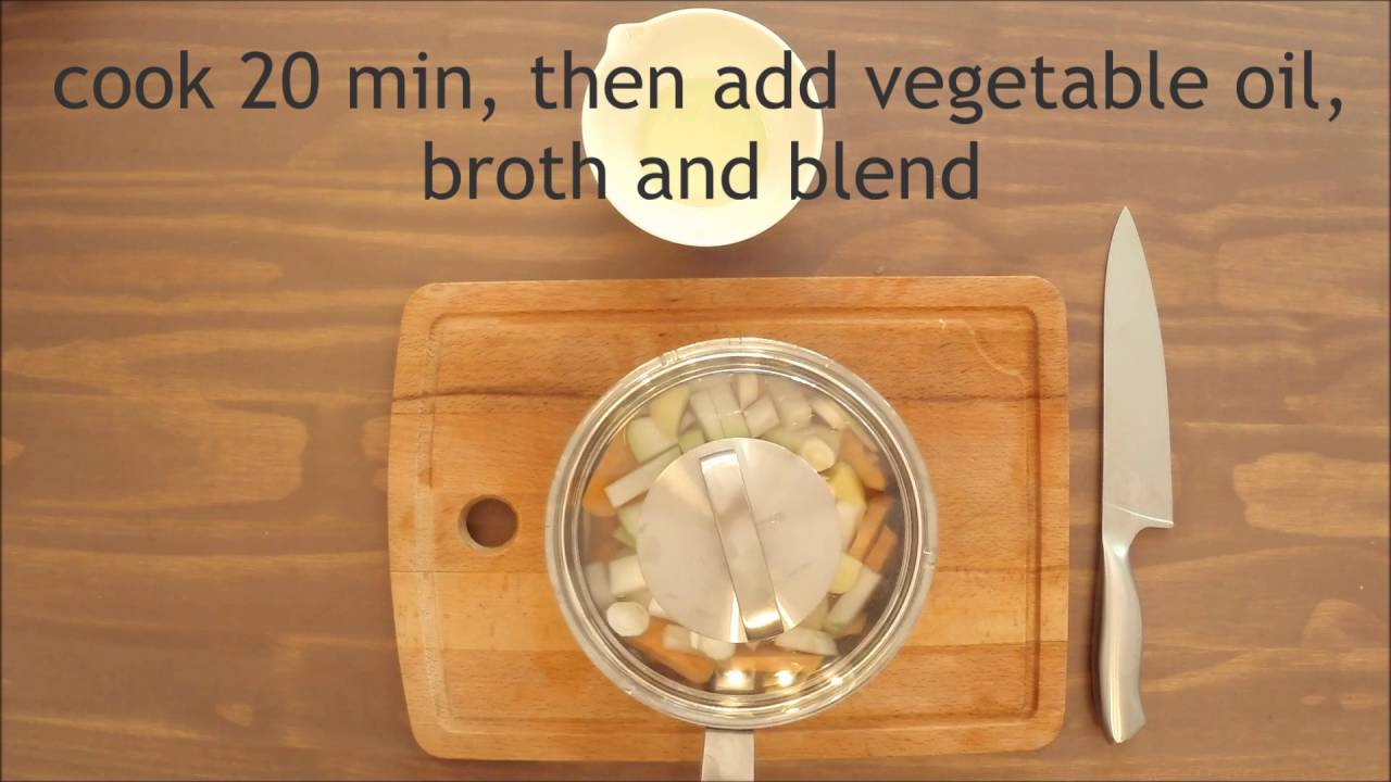 Vegetable soup baby food 4+ month homemade easy recipe YouTube