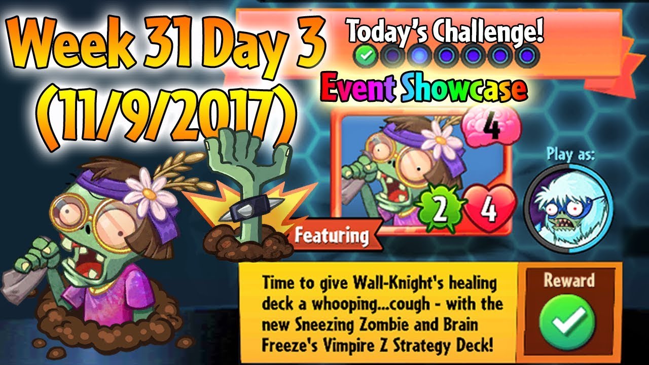 Plants vs. Zombies: Heroes - Daily Challenge: Week 31 Day 3 (11/9/2017)