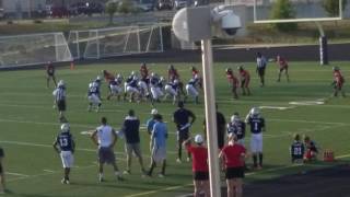 Jaxen Anciso 13 yr old SCRA Patriots vs Lake Norman Touch Down Run with truck at the end 20160917