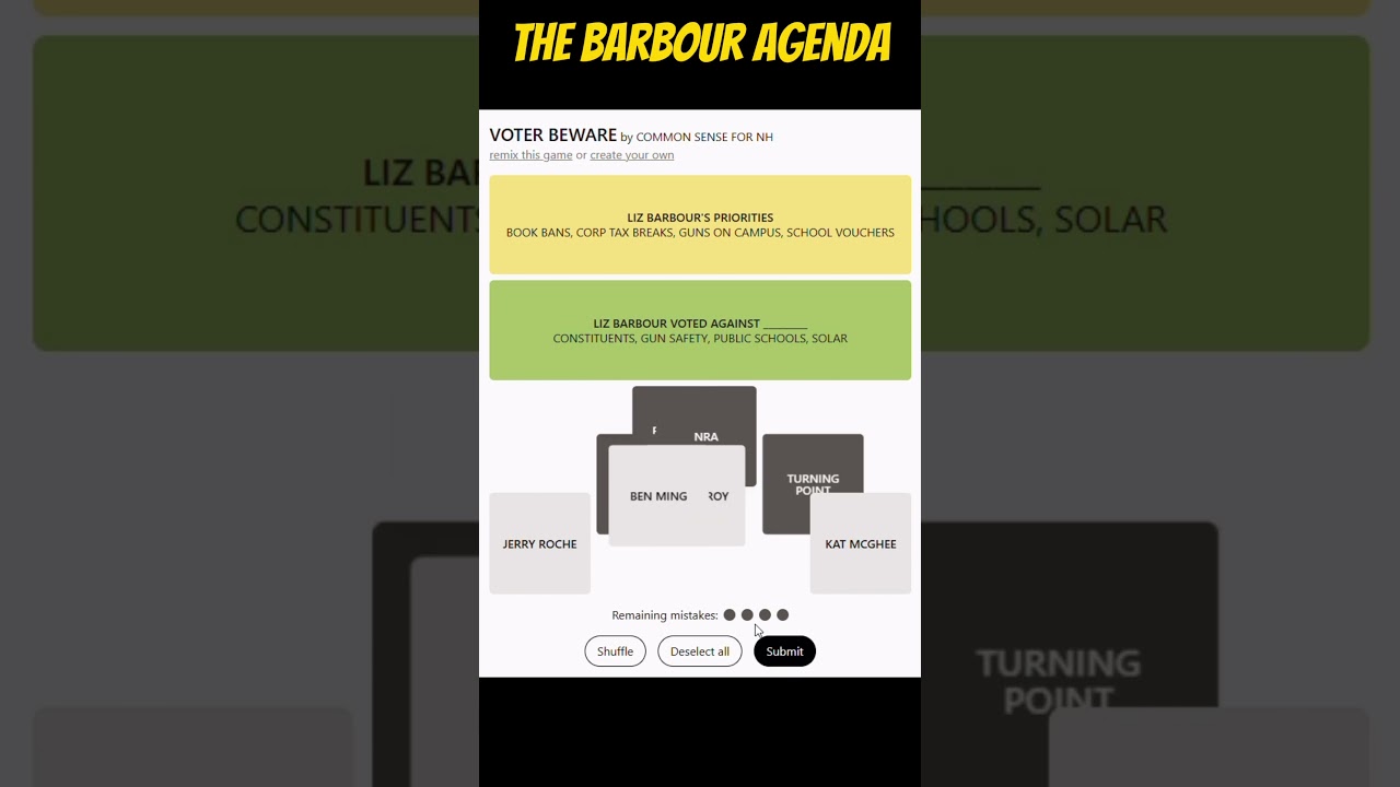 The Barbour Agenda
