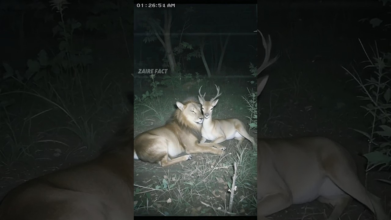 Lion And Deer Rest Peacefully | 