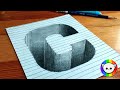 How to Draw Letter C 3D Hole | Easy drawing for Beginners