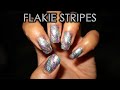 Sponged Flakie Stripes | 12 Days of Christmas Nail Art | DIY Tutorial