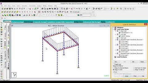STAAD.PRO V8i tutorial part-3, Analysis and design of simple R.C.C structure.