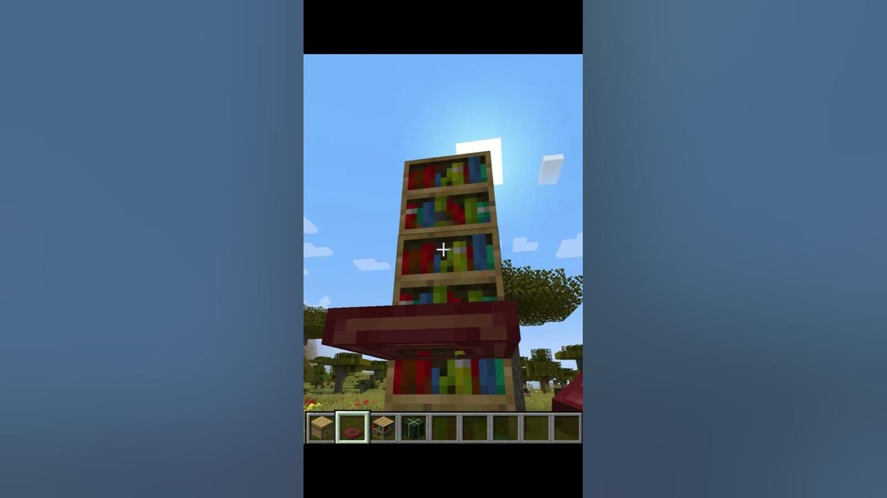 How to make bookshelf in java bedrock edition minecraft 1 20 youtube