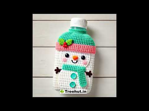 Christmas Crochet Water Bottle Bag Ideas
