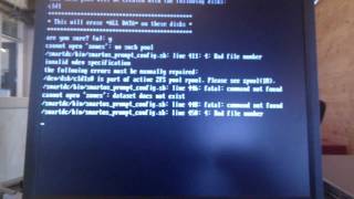 SmartOS Install Errors