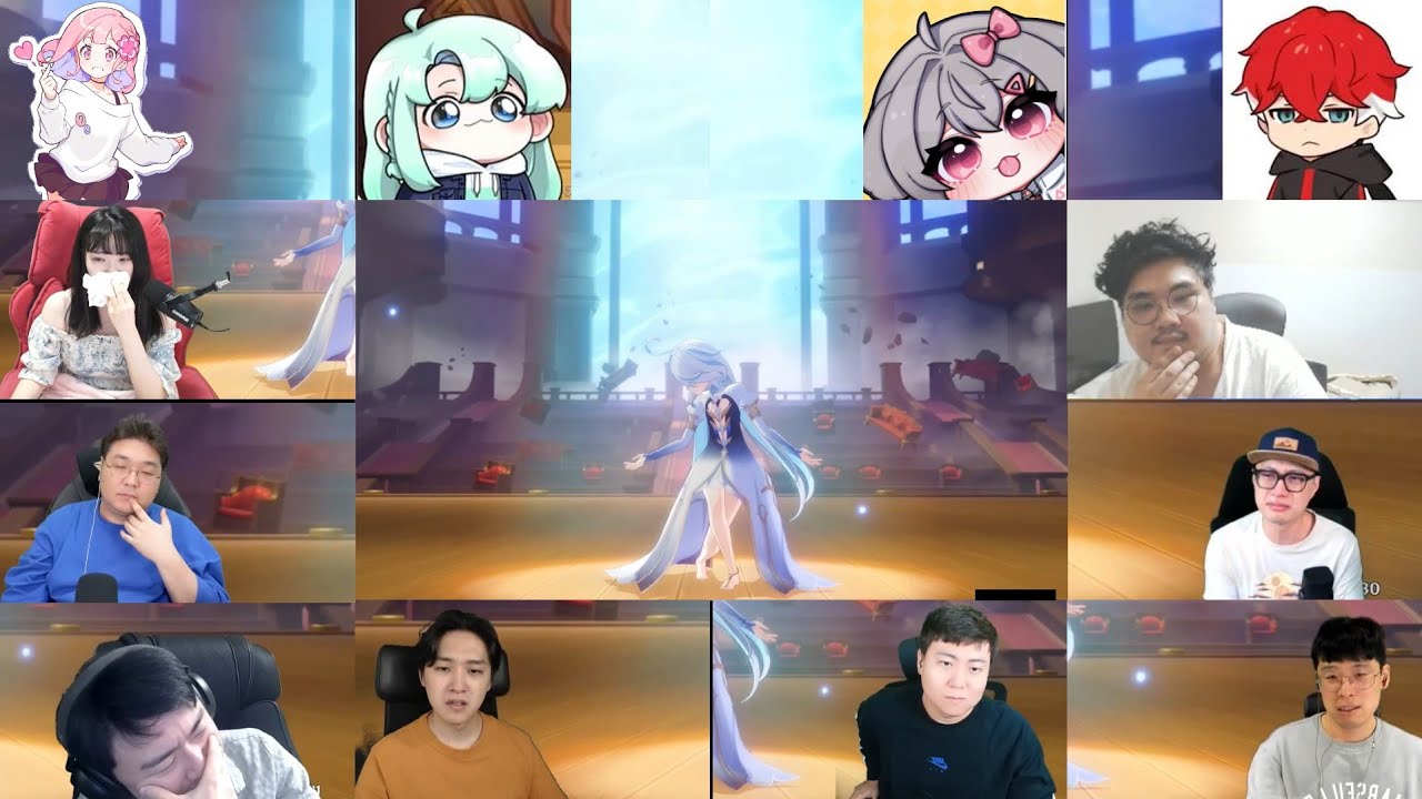 [원신] 폰타인 마신 임무 제4장 제5막 『죄인의 원무곡』 컷신 스트리머 반응 모음