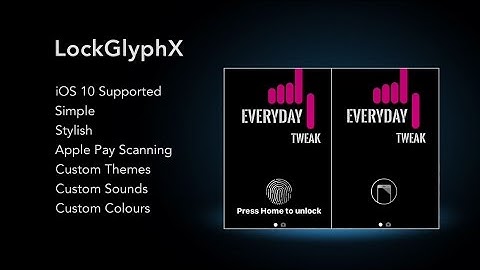 LockGlyphX (iOS 10): unlock Touch ID enabled devices using the Apple Pay animation.