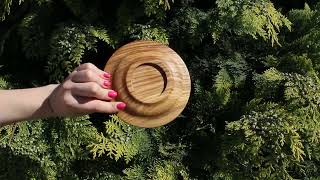 Wooden plate shallow classic D14 cm