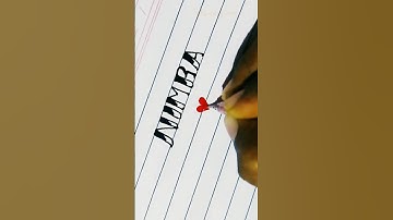 Beautiful name Nimra in writing ❤️#nameart #viral #handwriting #shorts #heart