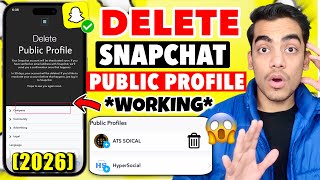 How To Delete Public Profile on Snapchat 2026 |Fix Snapchat Public Profile Delete Option Not Showing