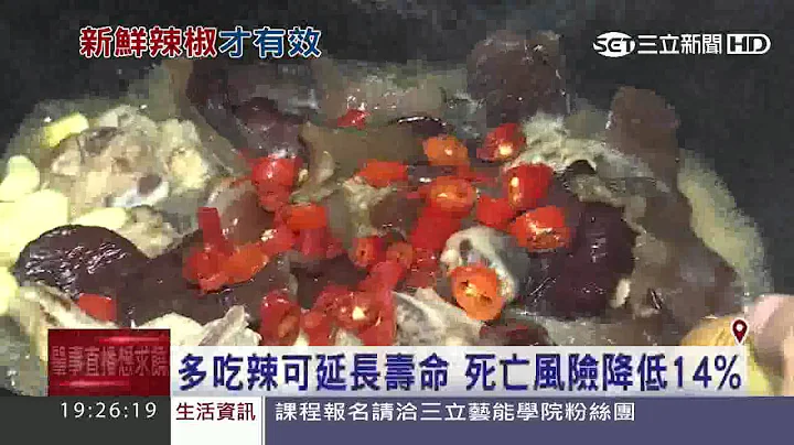 多吃辣可延长寿命　死亡风险降低14%｜三立新闻台 - 天天要闻