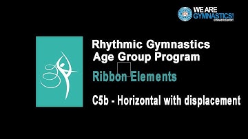 Rhythmic Gymnastics Age Group Program - Ribbon Element C5b Horizontal with displacement