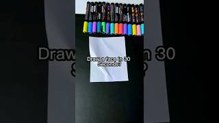 ("DRAW A FACE IN 30 SECONDS ❔")/Art CHALLENGE #shortvideo #viralvideo #youtubeshorts #trending