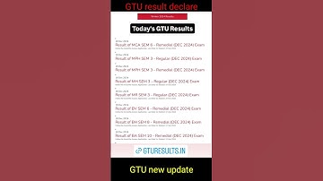 ||Today GTU Results Declare💯 || GTU new update important video #gtu #gujarattechnologicaluniversity