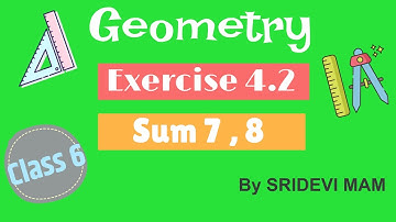 6th maths tamil Term 1 Chapter 4 Geometry Exercise 4.2 Sum 7 , 8 TN samacheer class 6 maths
