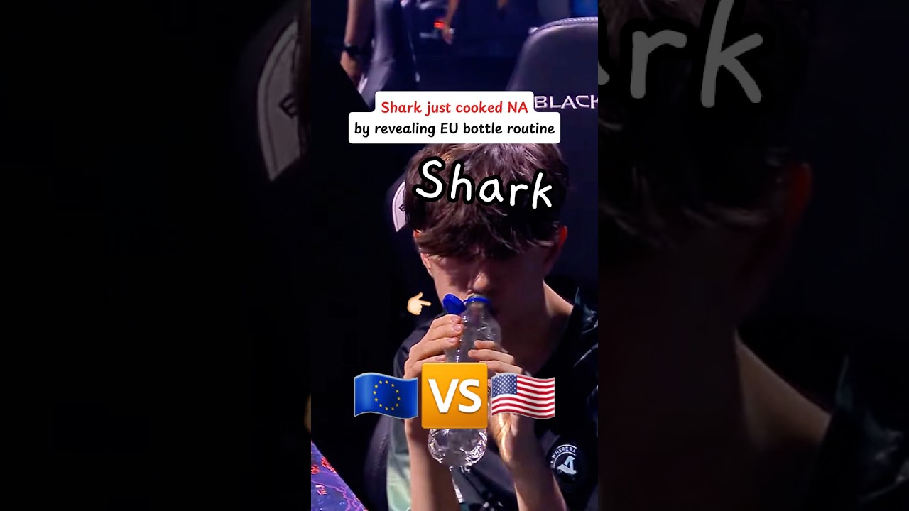 Shark reveals EU high IQ bottle cap mechanics meme