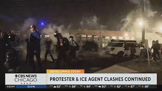 Clashes continue between protesters, ICE agents in Broadview, Illinois