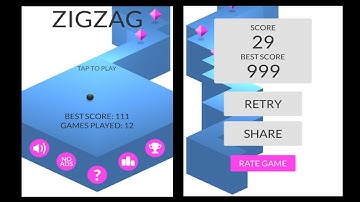 ZIGZAG by KetchApp Review | iOS App Gameplay & Beat Your High Score (iPhone, iPad)