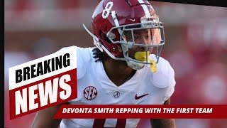 DEVONTA SMITH REPPING WITH THE FIRST TEAM | SECONDARY REPORT | LATEST ALABAMA FOOTBALL NEWS