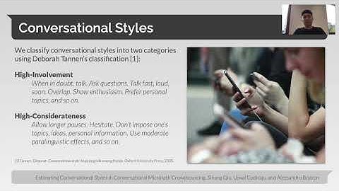 Estimating Conversational Styles in Conversational Microtask Crowdsourcing