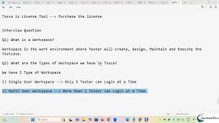 Tosca Class-4 | Real Time Interview Questions and Answers Part-2