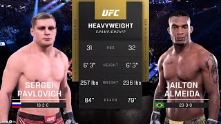 UFC 5 Gameplay Sergei Pavlovich vs Jailton Almeida