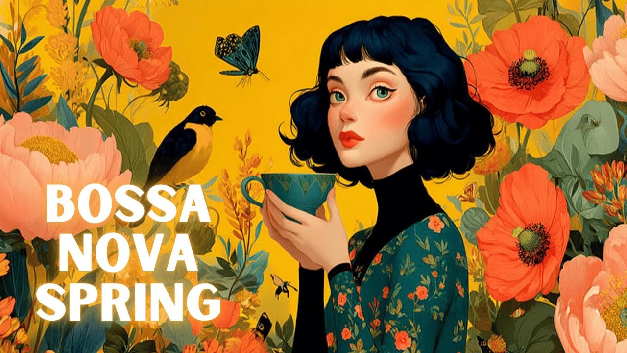 Весенний Босса Нова Джаз ~ Расслабляющая атмосфера кафе Вишневый Бриз