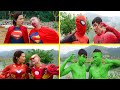 Superheroes vs zombie superheroes   funny green