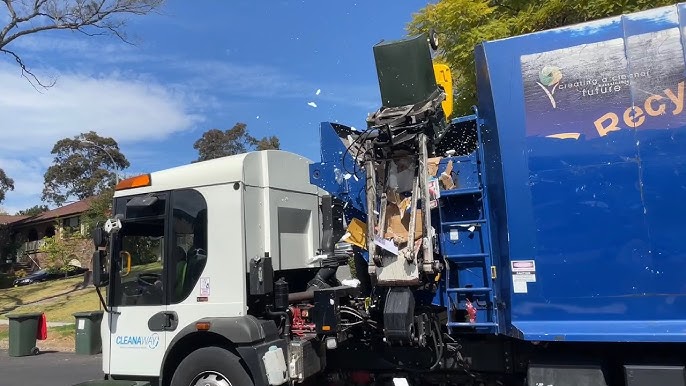 Garbage Truck Breaks Trash Can and Makes a Mess 🫣 #fyp #foryou #garba, Truck