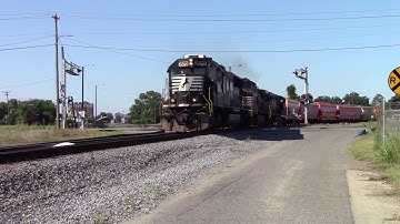 Listen to the SD70 Standard Cab & C44-9W Working Hard in Notch 8 ES40DC Dead in Tow Great K5LA Horn!