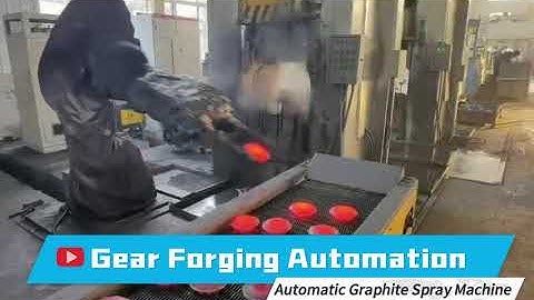 Automatic forging line graphite spray machine for forging die lubrication