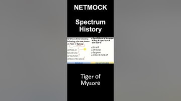 Spectrum History Through MCQ | Tiger of Mysore | Prince Luthra AIR 577 | UPSC #shorts