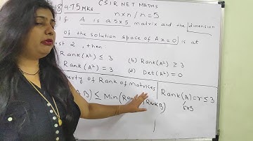 CSIR NET Mathematical science solved question : year 2018 : linear Algebra