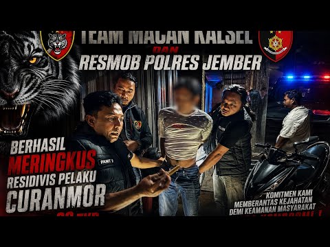 Embat sepeda motor lebih dr 20 TKP, pelaku diringkus team macan kalsel & Resmob Polres jember