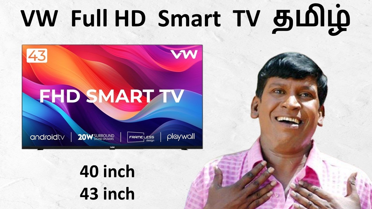 VW Full HD Smart Android TV Review in தமிழ் 2024 | 40 inch 43