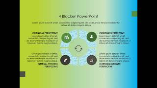4 Blocker PowerPoint Template slide