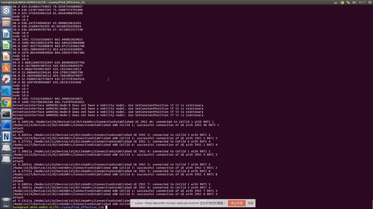 Example ns 3 SUMO interface