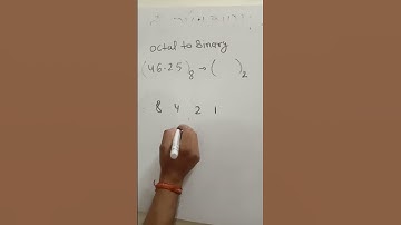 ||Octal to binary conversion|| Number System