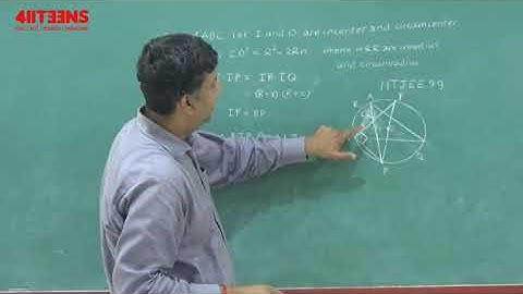 #IITJEE  #TRIGONOMENTRY DISTANCE BETWEEN INCENTER AND CIRCUMCENTER  IO^ 2 = R^ 2  - 2Rr
