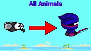 Ninja Reaper And All Animals Evolution (EvoWorld.io)