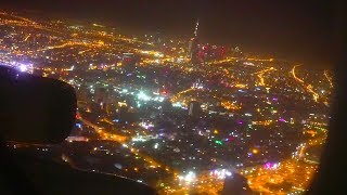 Emirates A380 takeoff from Dubai (and circle around the Burj Khalifa)