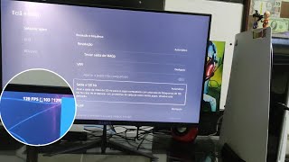 Como ativar 120 FPS no ps5 monitor 165 htz em pleno 2023