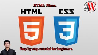 HTML & CSS Step by Step Bangla Tutorial#25 Html menu #activeworldacademy #webpagelayout