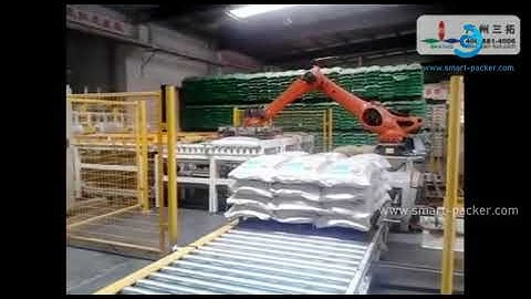 Automatic big bag nylon bag palletizing robot hand machine bag stacking machine
